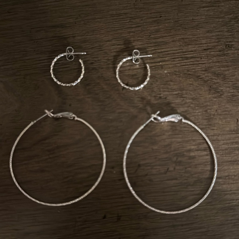Silver Hoop Earrings